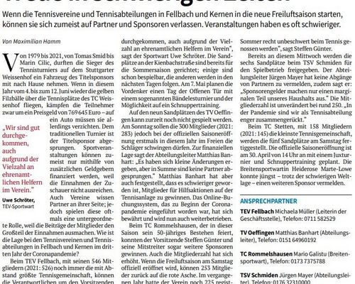 Fellbacher Zeitung: Treue in schwierigen Zeiten